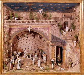 Pesebre, Nevers (vidrio hilado)